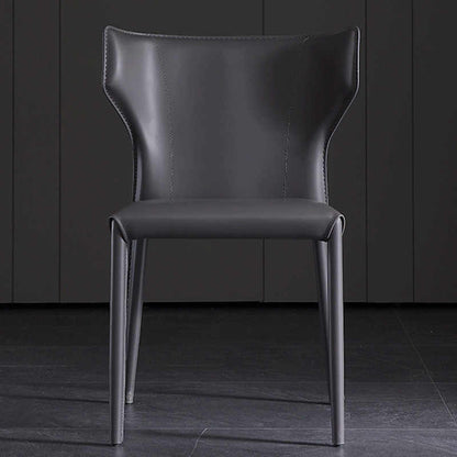 Italian minimalist saddle leather dining chair