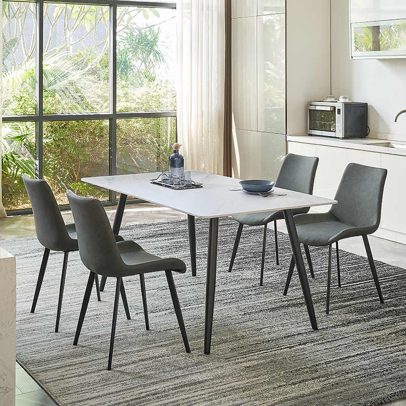 Rock plate table Simple modern household small family table
