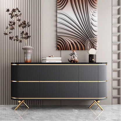 Italian minimalist rock panel side cabinet