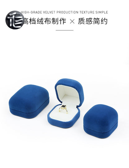 Engagement Ring Box Velvet – Wedding Ring Holder for Proposal, Luxury Heart-Shaped Jewelry Gift Box,Custom Jewelry Box for Small Business