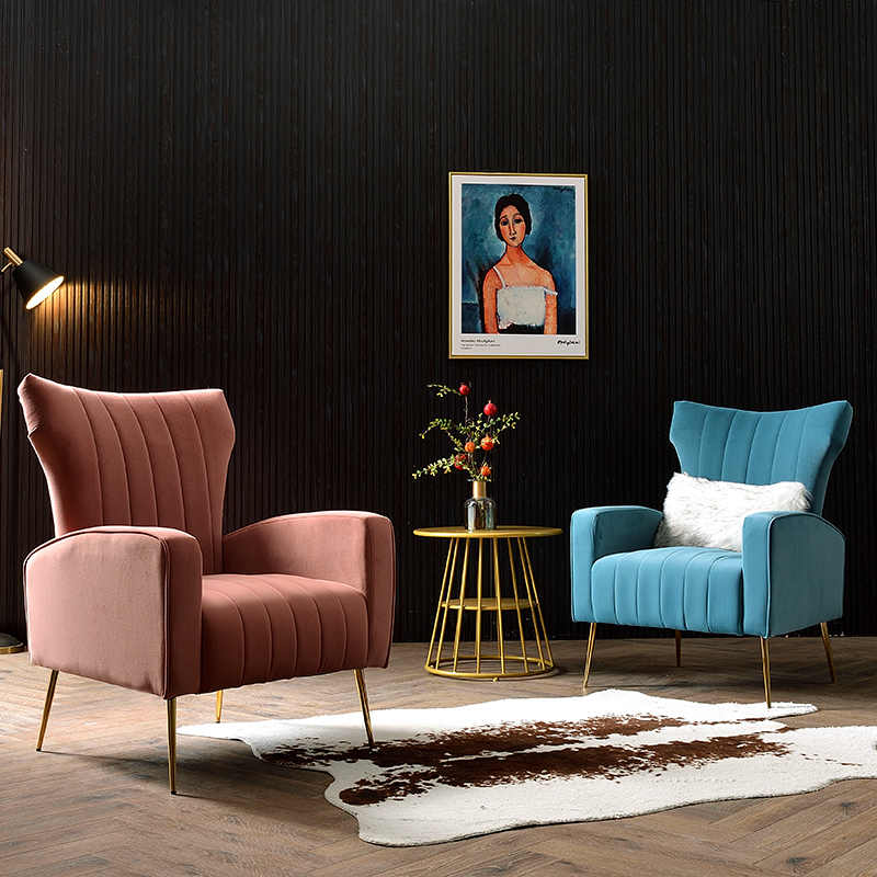 American light luxury tiger chair simple modern leisure Nordic living room bedroom small apartment fabric sofa complete
