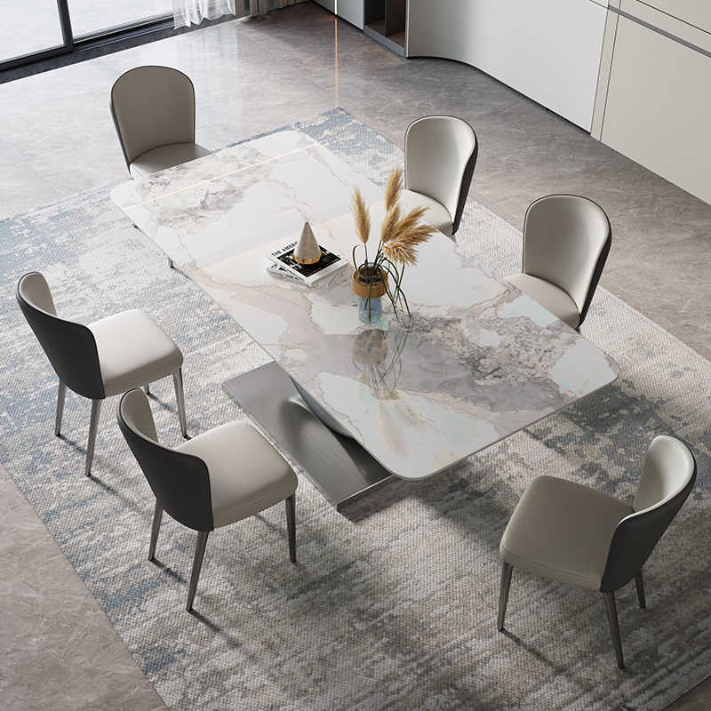 Italian minimalist light rock table