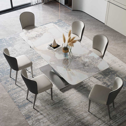 Italian minimalist light rock table