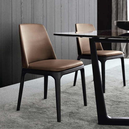 Simple Nordic p leather dining chair
