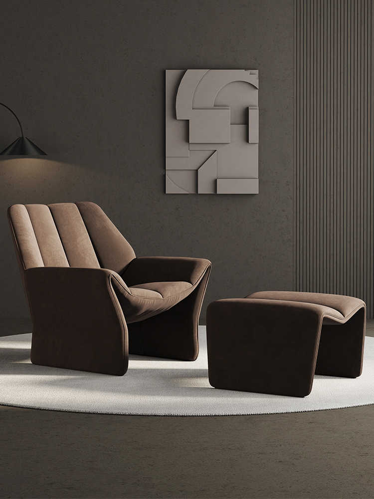 Light luxury single sofa chair Nordic living room balcony leisure designer to discuss modern simple network red recliner