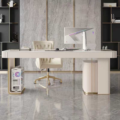 Italian desk Light luxury modern designer home rock board desk High-end study desktop computer desk study desk