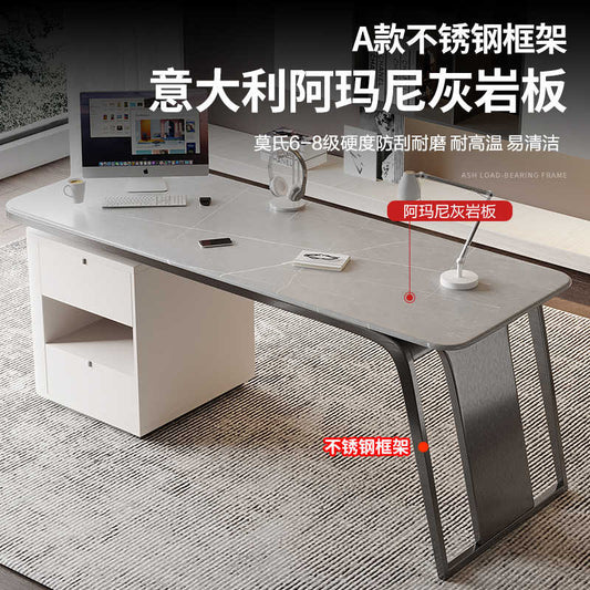 Italian very simple rock board desk study desk study desk high-grade beauty medical beauty consulting desk computer desk