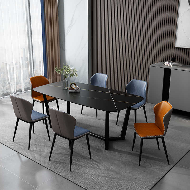 Marble rectangular dining table Nordic dining table