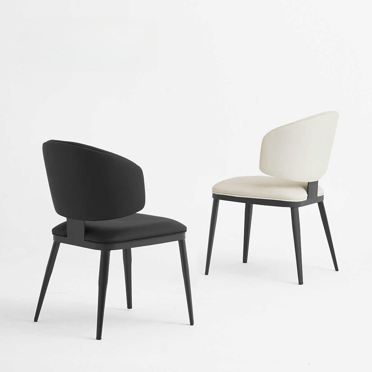 Milan - Italian minimalist leather dining chair