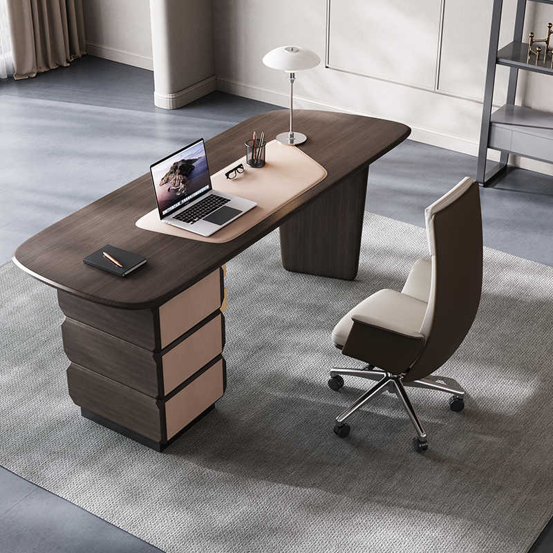 Modern minimalist desk designer study home advanced sense writing desk computer desk wabi-Sabi wind light luxury desk