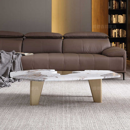 Italian minimalist solid wood coffee table Pandora marble creative home living room coffee table