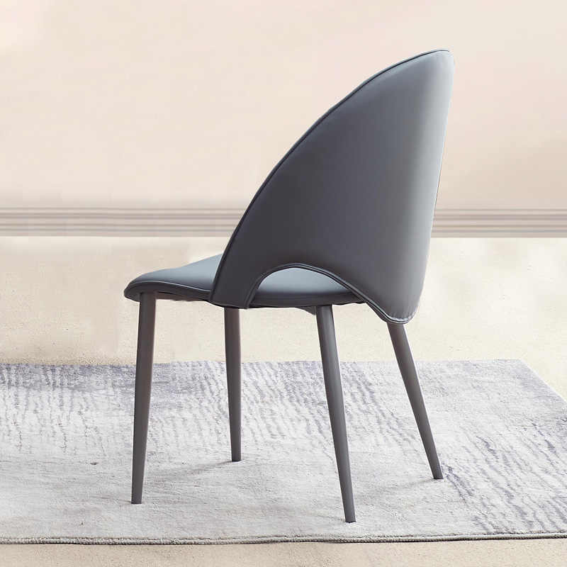 Light luxury dining chair with armrests Italian minimalist tea chair