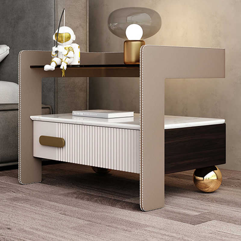 Modern simple bedside shelves Smart storage bedroom lockers