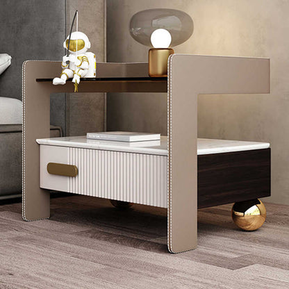 Modern simple bedside shelves Smart storage bedroom lockers