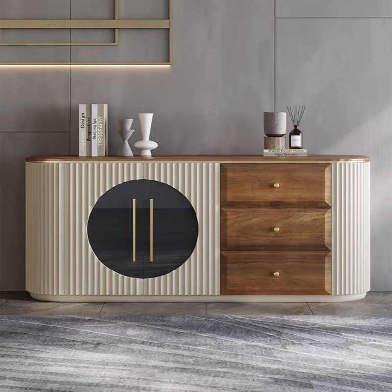 Solid wood Nordic entrance cabinet