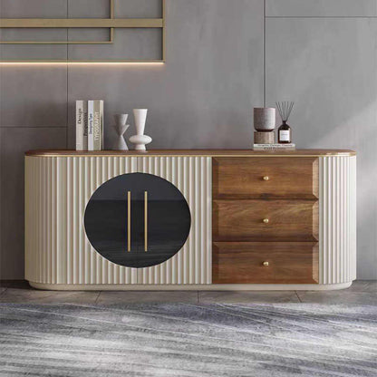 Solid wood Nordic entrance cabinet