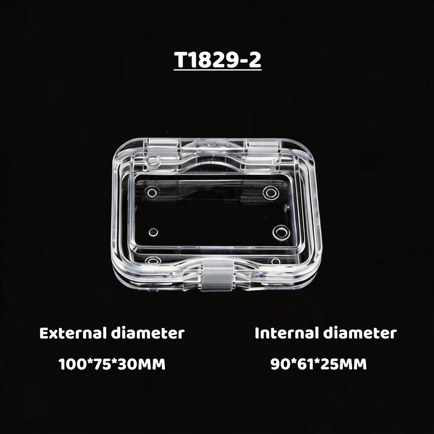 5pcs Clear PS Jewelry Display Box, Floating Gemstone Storage Case, Acrylic Packaging for Rings Earrings