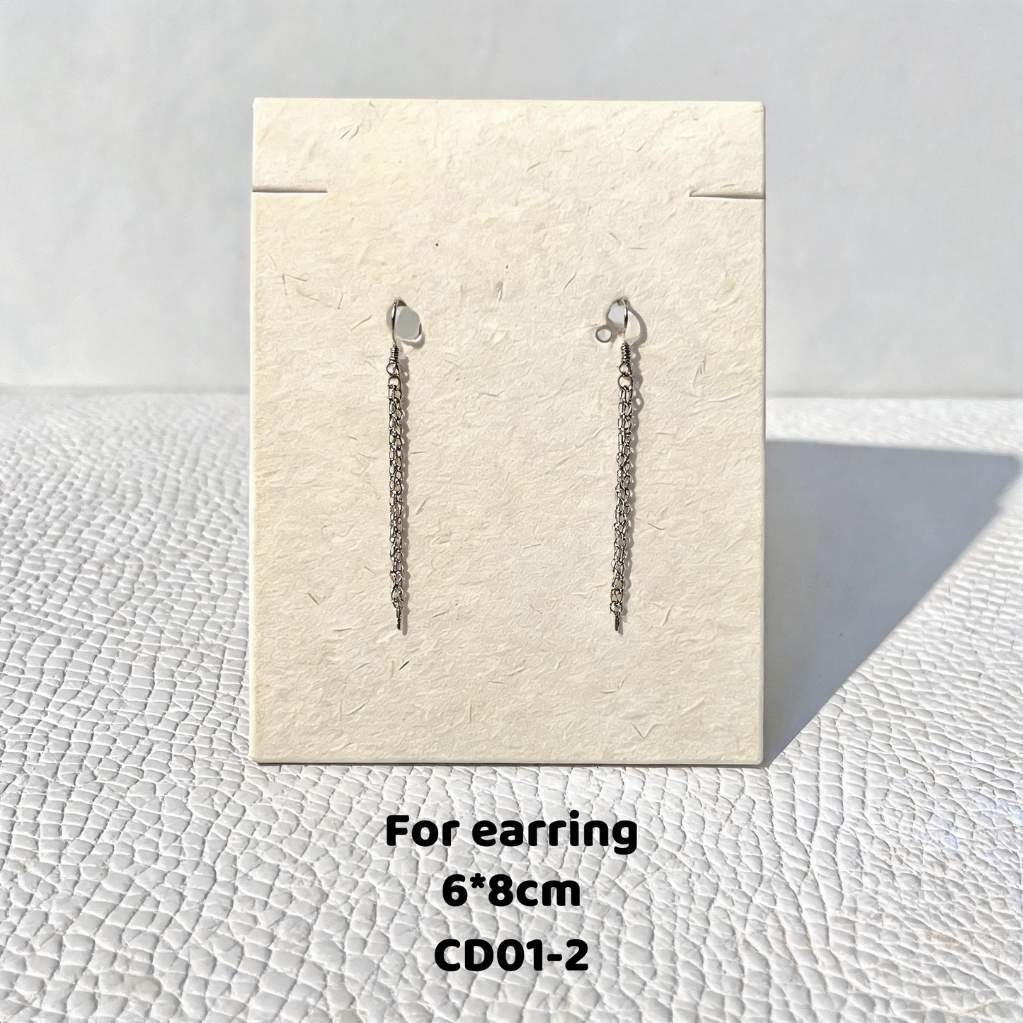 500pcs Eco Matte Jewelry Display Cards, Plant Fiber Paper, Custom Logo Packaging