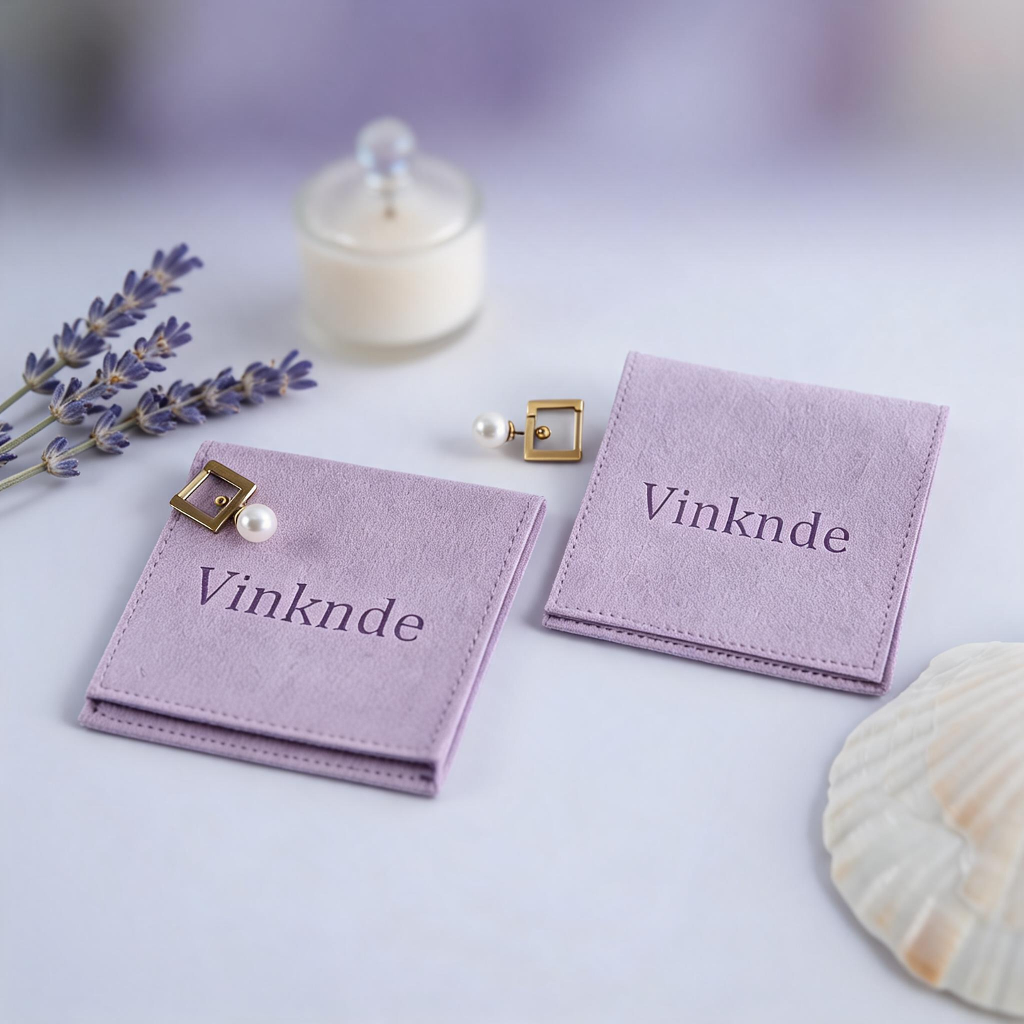 50PCS Soft Suede Drawstring Pouches with Custom Logo, Jewelry Storage Bags, Anti-Scratch Gift Packaging