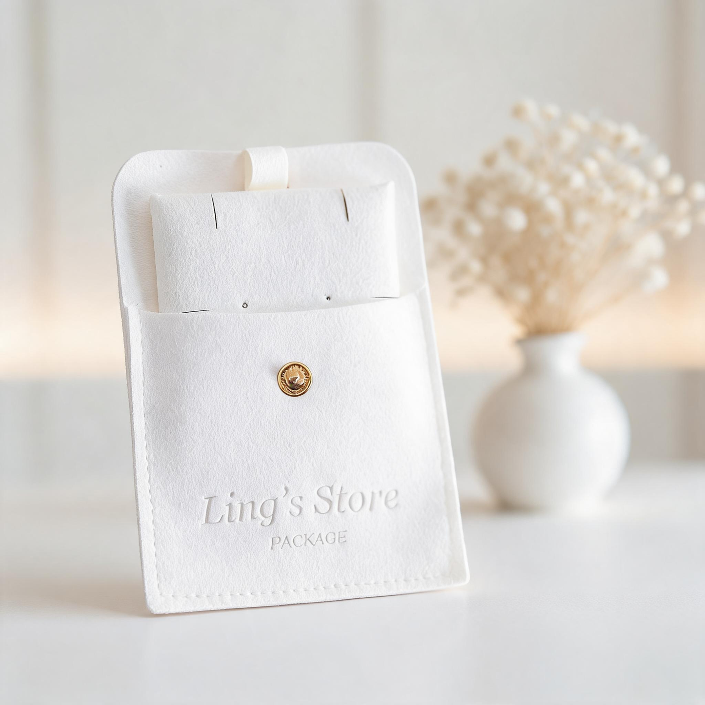 50PCS Luxury Suede Jewelry Gift Bags, Custom Logo Pouches, Personalized Velvet Packaging