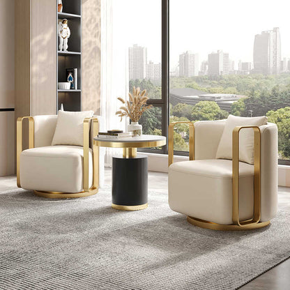 Modern light luxury sofa chair Business negotiation single leisure chair office rotating single chair reception sofa table and chair