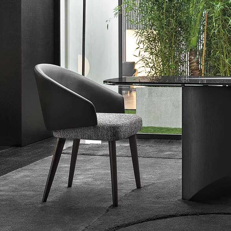 Ash wood cotton hemp leisure restaurant creative chair