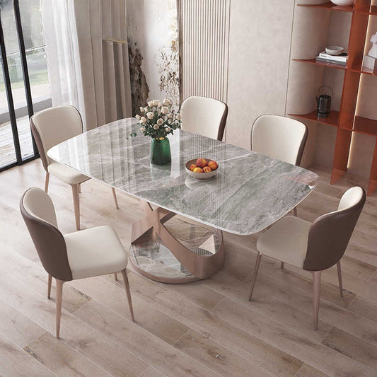 Light luxury rock dinner table