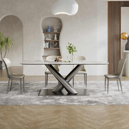 Modern simple rock plate dining table