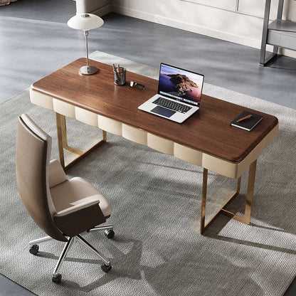 Italian minimalist solid wood desk simple modern northern Europe light luxury high-end study desk designer computer desk