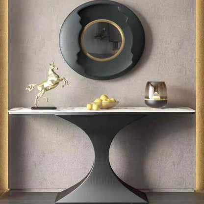 Light luxury creative rock panel home porch table porch table into the living room simple wall decoration hotel end view platform