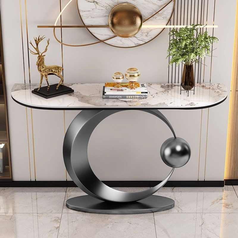 Italian light luxury rock panel porch cabinet facing the door against the wall porch table entry porch table storage shelf narrow table