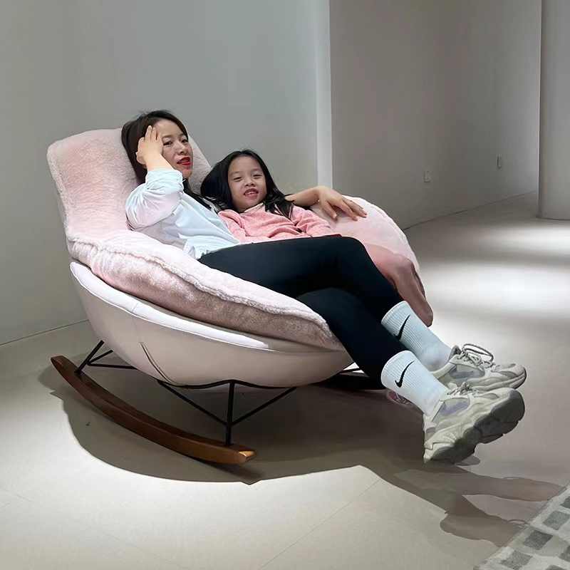 Nordic light luxury single sofa network red rocking chair home recliner lounger lounger Rocking chair sofa chair