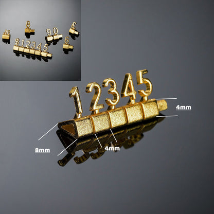 Modular Metal Price Display Numbers, Jewelry Shop Signs (USD, GBP,EURO)