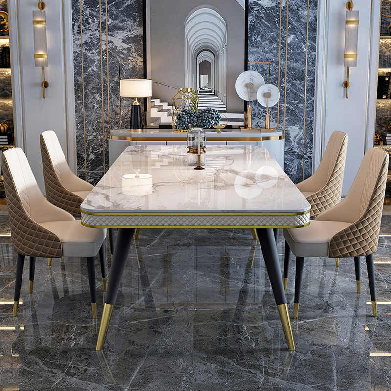 Light luxury dining table Modern simple new designer high-end home dining table