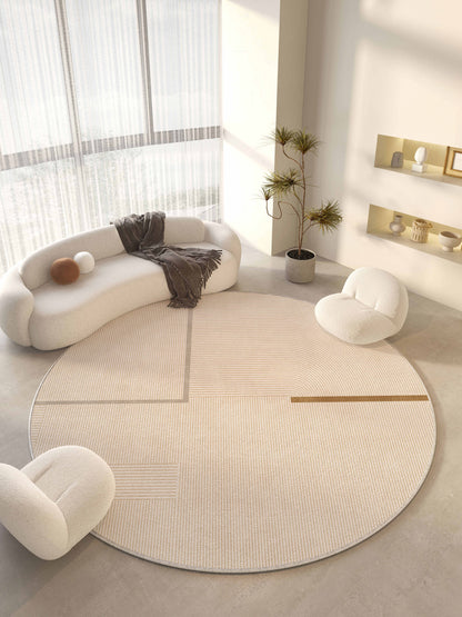 Round carpet Deluxe living room chair cushion Cloakroom bedroom floor mat cream air household bed blanket machine washable