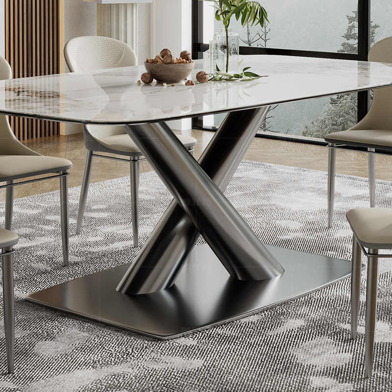 Modern simple rock plate dining table
