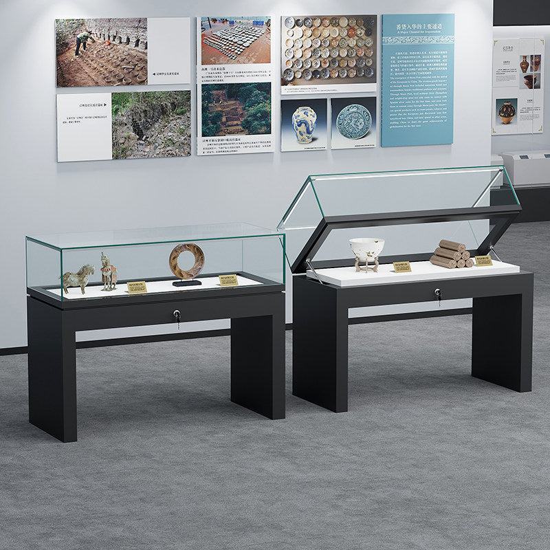 Glass Countertop Display Case for Jewelry Store Wooden Showcase