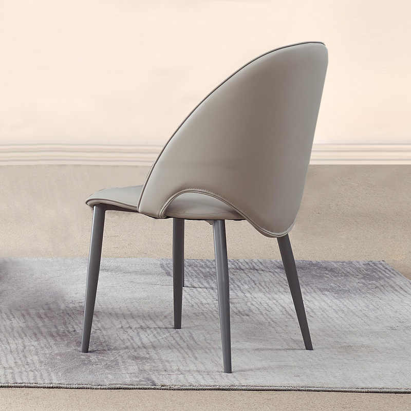 Light luxury dining chair with armrests Italian minimalist tea chair