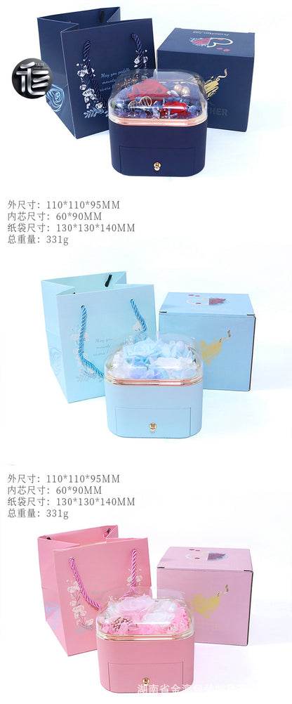 Engagement Ring Box Velvet – Wedding Ring Holder for Proposal, Luxury Heart-Shaped Jewelry Gift Box,jewelry box