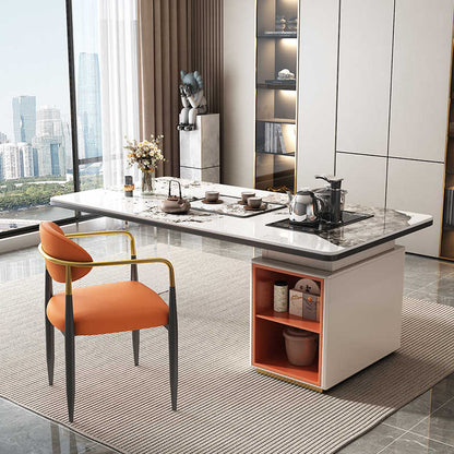 Tea table Light luxury rock panel tea table chair combination of small household modern simple automatic boiling water one office tea table