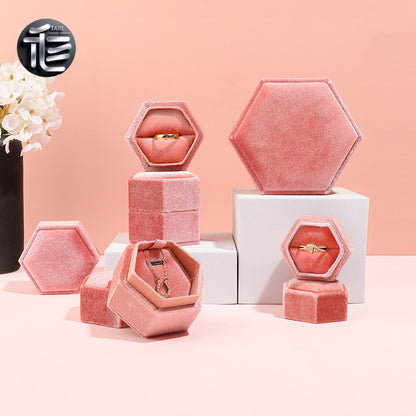 Custom Jewelry Box for Small Business,Velvet Jewelry Box – Premium Ring & Necklace Gift Box for Women, Elegant Wedding Engagement Present