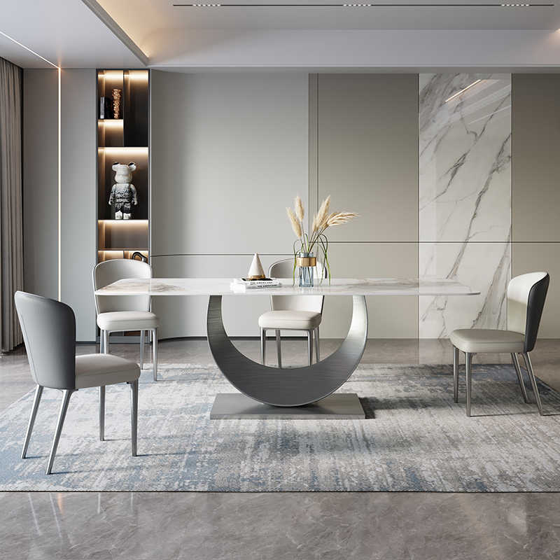 Italian minimalist light rock table