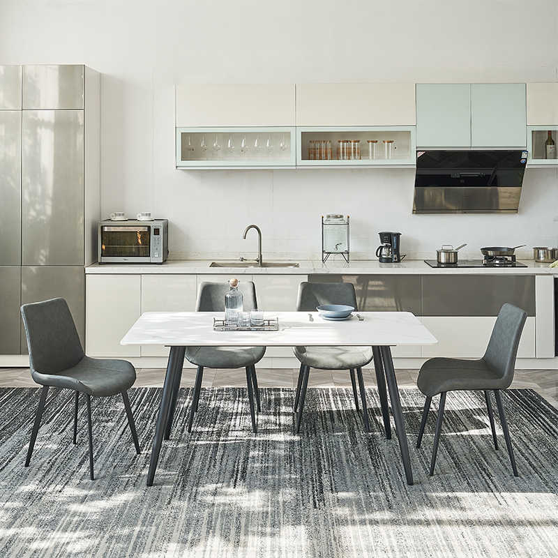 Rock plate table Simple modern household small family table