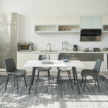 Rock plate table Simple modern household small family table