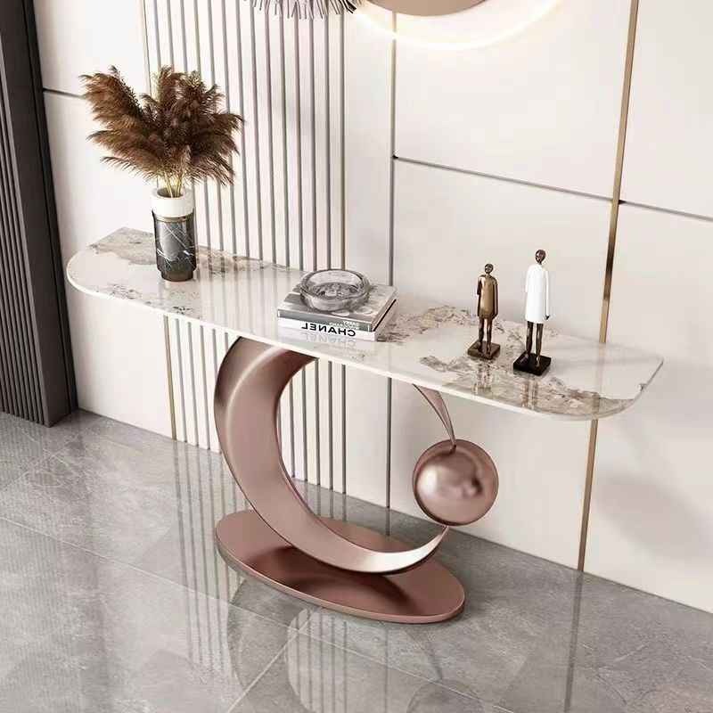 Italian light luxury rock panel porch cabinet facing the door against the wall porch table entry porch table storage shelf narrow table