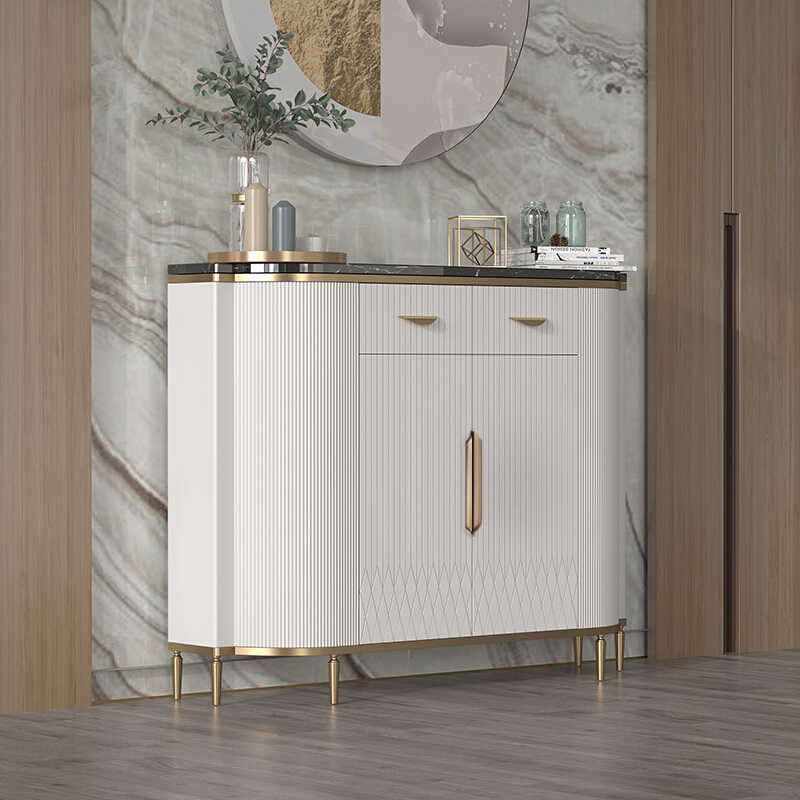 Modern simple marble semicircle entrance cabinet
