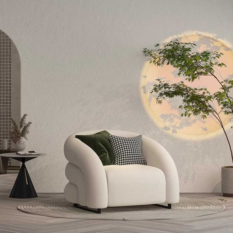 Simple casual single chair small apartment living room Creative designer rainbow chair bedroom balcony lazy sofa