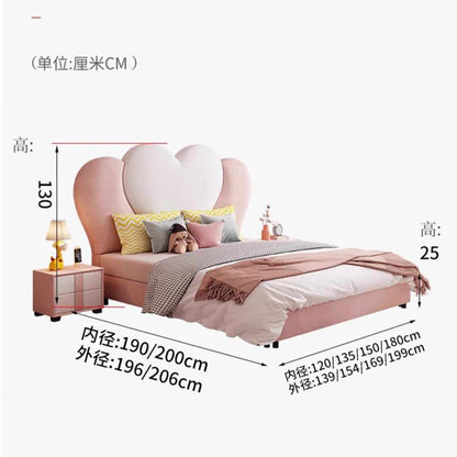 Princess bed girl pink bed modern simple girl bedroom creative net celebrity children's bed girl love solid wood bed