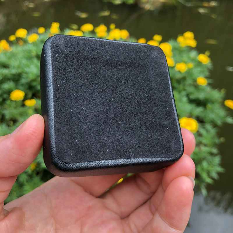 Gemstone Display Case, Artificial Leather, 6x6cm Storage Box (6x6cm)