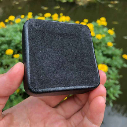 Gemstone Display Case, Artificial Leather, 6x6cm Storage Box (6x6cm)